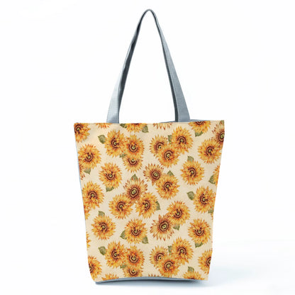 2021 New Fashion Tote Geometry Floral Print Handbags for Women High Quality All-Match Beach Bag Eco Friendly Portable Women Bags