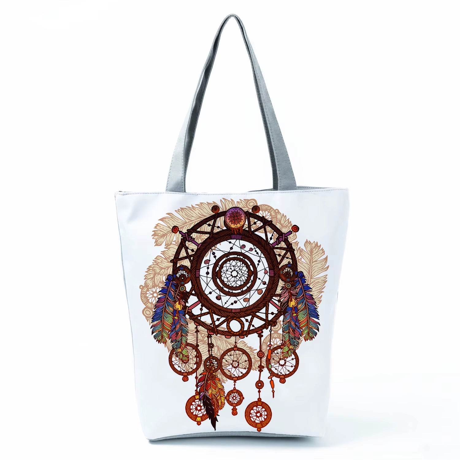 2021 New Fashion Tote Geometry Floral Print Handbags for Women High Quality All-Match Beach Bag Eco Friendly Portable Women Bags
