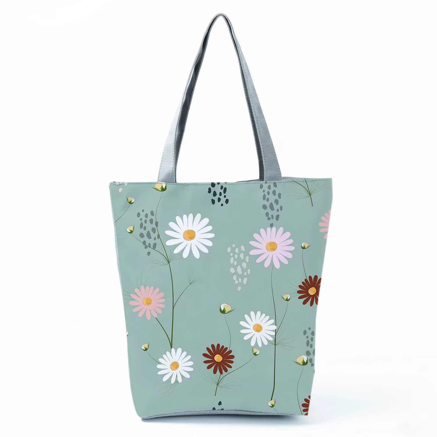 2021 New Fashion Tote Geometry Floral Print Handbags for Women High Quality All-Match Beach Bag Eco Friendly Portable Women Bags