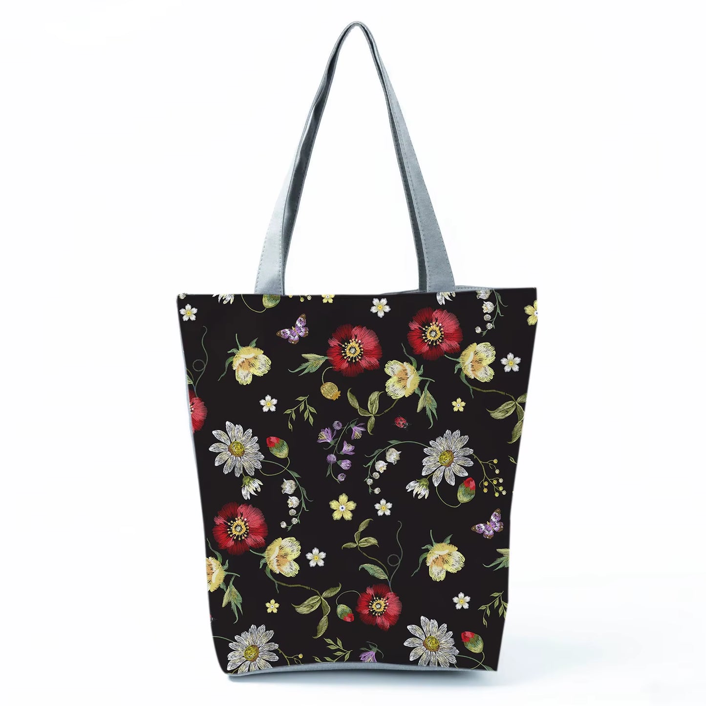 2021 New Fashion Tote Geometry Floral Print Handbags for Women High Quality All-Match Beach Bag Eco Friendly Portable Women Bags
