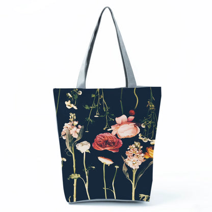 2021 New Fashion Tote Geometry Floral Print Handbags for Women High Quality All-Match Beach Bag Eco Friendly Portable Women Bags