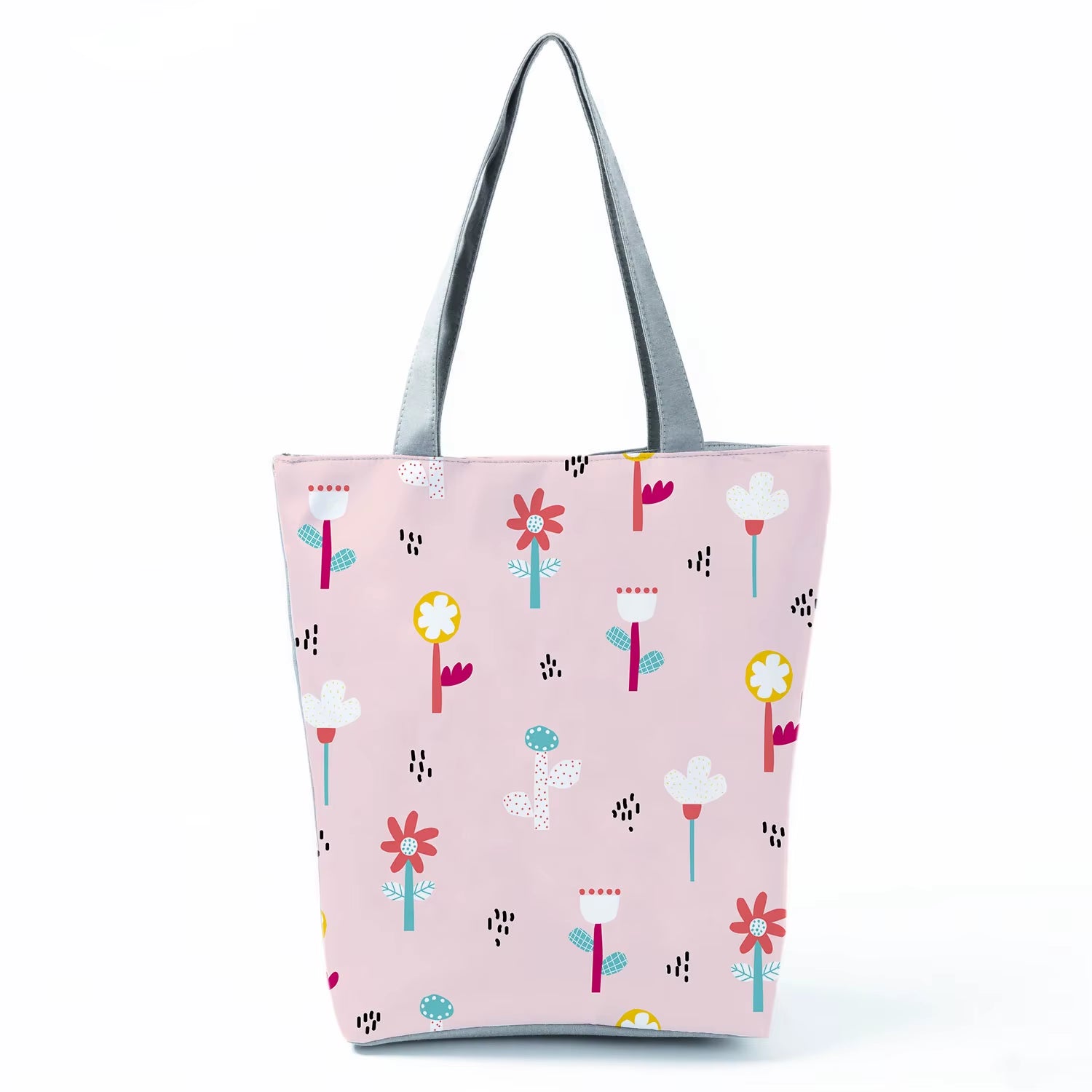 2021 New Fashion Tote Geometry Floral Print Handbags for Women High Quality All-Match Beach Bag Eco Friendly Portable Women Bags