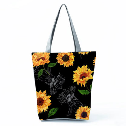 2021 New Fashion Tote Geometry Floral Print Handbags for Women High Quality All-Match Beach Bag Eco Friendly Portable Women Bags