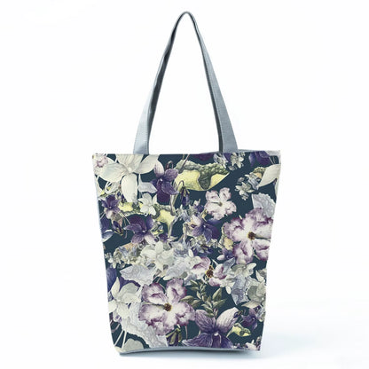2021 New Fashion Tote Geometry Floral Print Handbags for Women High Quality All-Match Beach Bag Eco Friendly Portable Women Bags