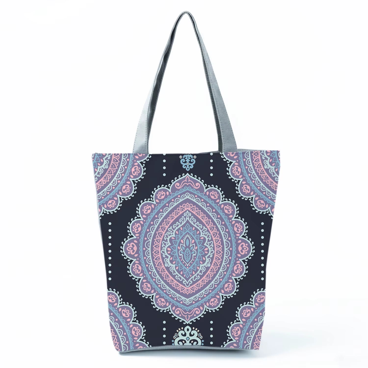 2021 New Fashion Tote Geometry Floral Print Handbags for Women High Quality All-Match Beach Bag Eco Friendly Portable Women Bags