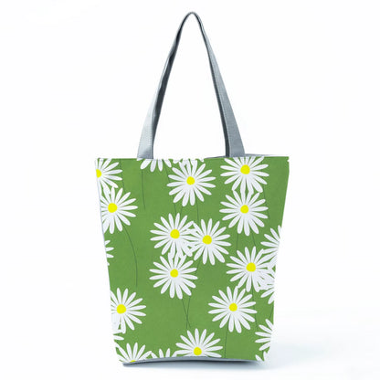2021 New Fashion Tote Geometry Floral Print Handbags for Women High Quality All-Match Beach Bag Eco Friendly Portable Women Bags