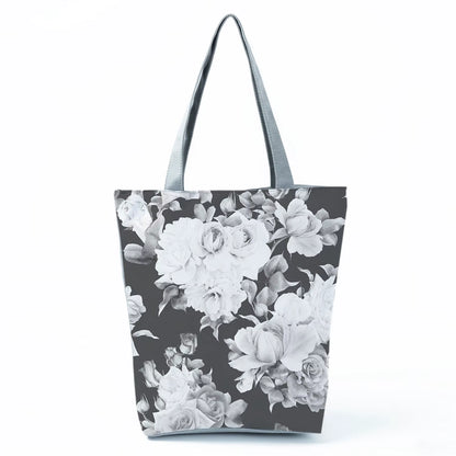 2021 New Fashion Tote Geometry Floral Print Handbags for Women High Quality All-Match Beach Bag Eco Friendly Portable Women Bags